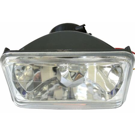 Racesport Lt HEADLIGHT CONVERSION KIT Replaces H4666 Headlamps; 4 Inch x 6 Inch Rectangle Diamond Cut Style Lens RS-7012B